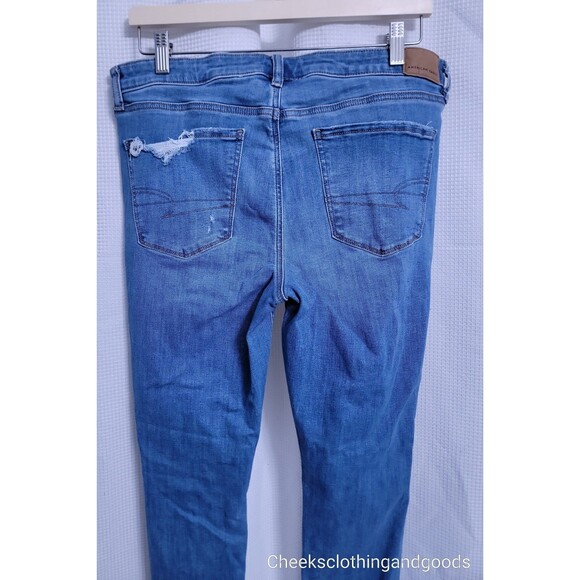 American Eagle Distressed Jegging Women's size 14 R - Picture 5 of 8